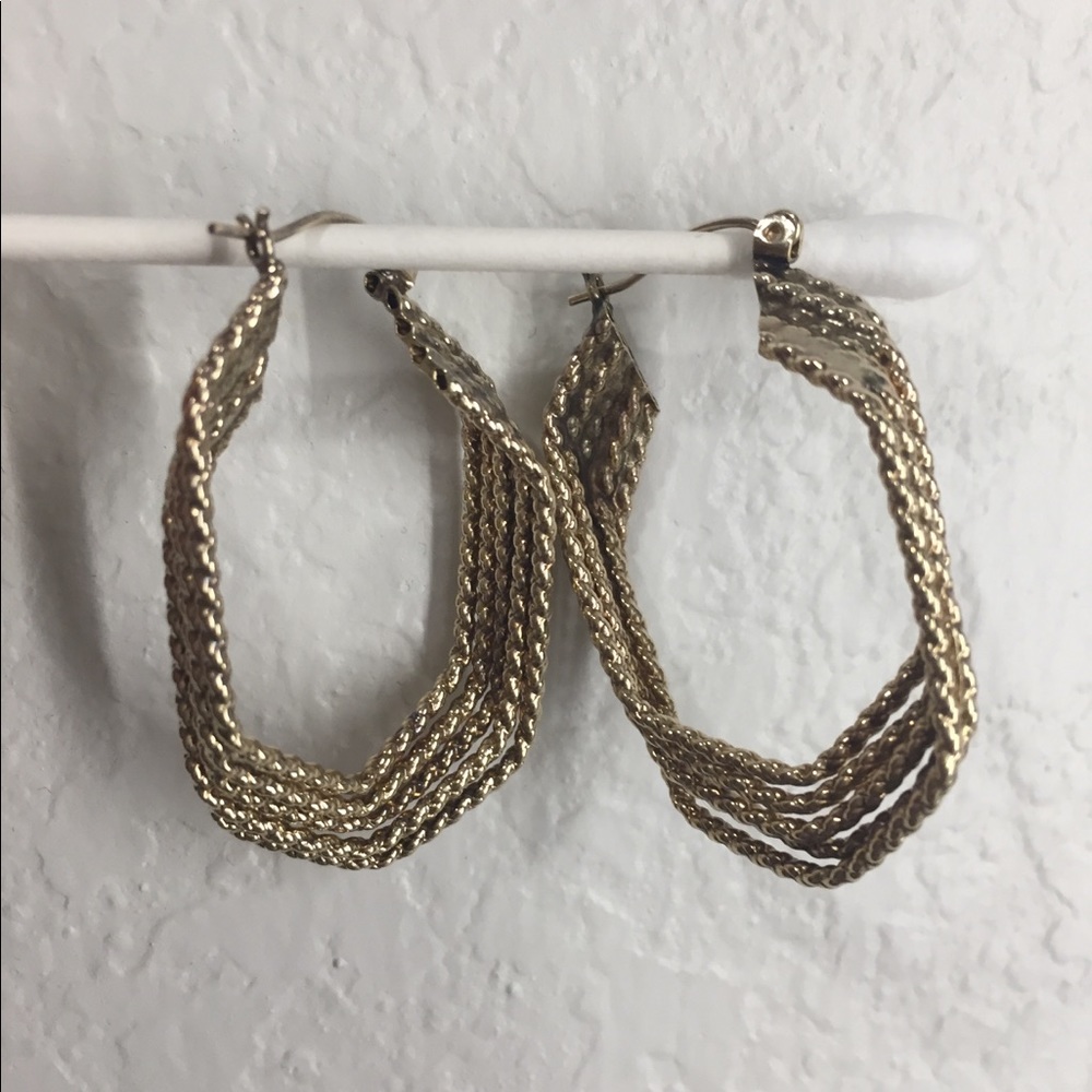10k Italian Gold hoop earrings